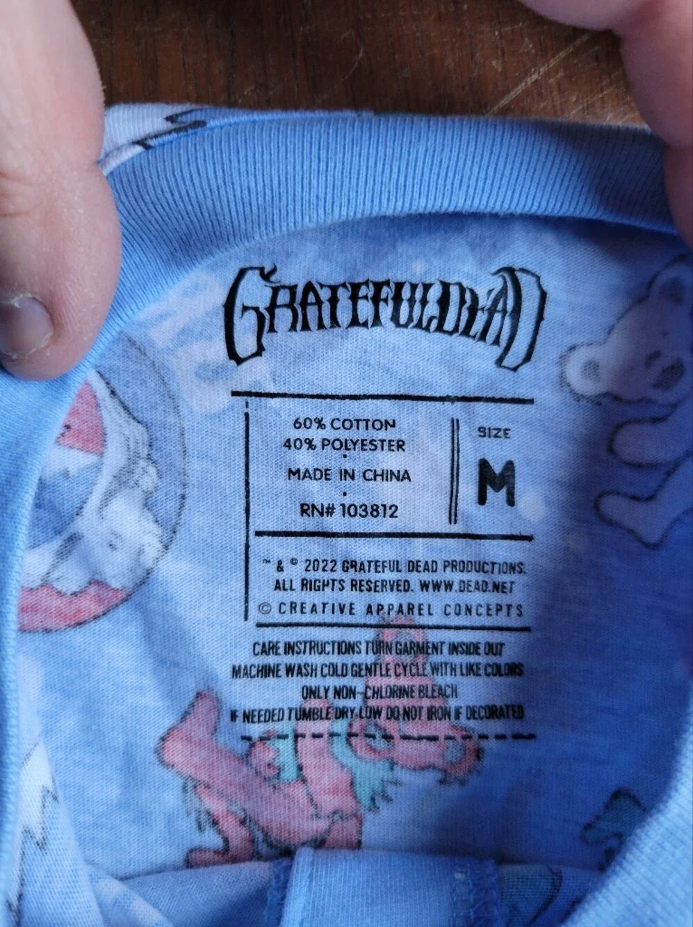 Grateful Dead Pet Shirt Size Medium 22-24